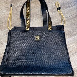 Black and Gold Versace Medusa fragrance/parfum collection Tote Bag